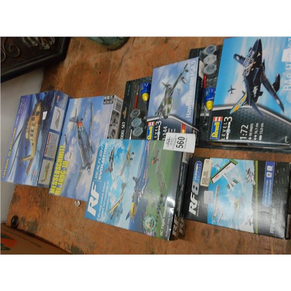 8-War Plane Model Kits - 8 X $