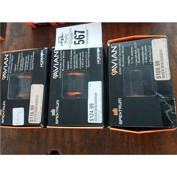 3-Avian Brushless Motors - 3 X $