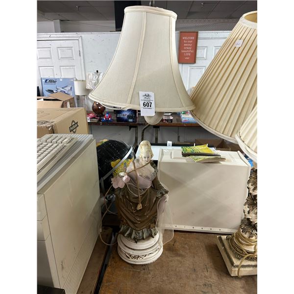 Provincial Woman Figural Lamp