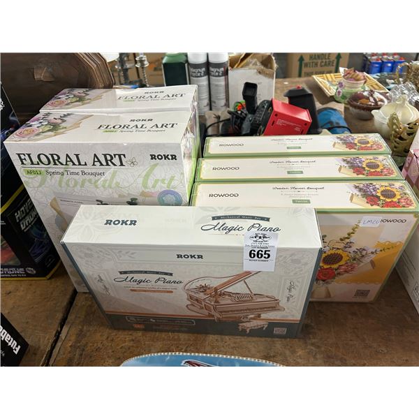 6-Magic Piano/Floral Bouquet Kits - 6 X $