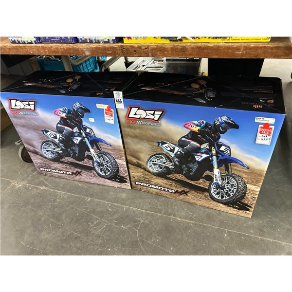 3-Losi Blue RC Motorcycles - 3 X $