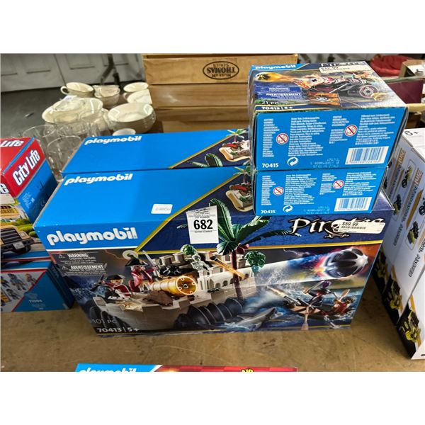2-Playmobile Pirate Set w/Canon - 2 X $