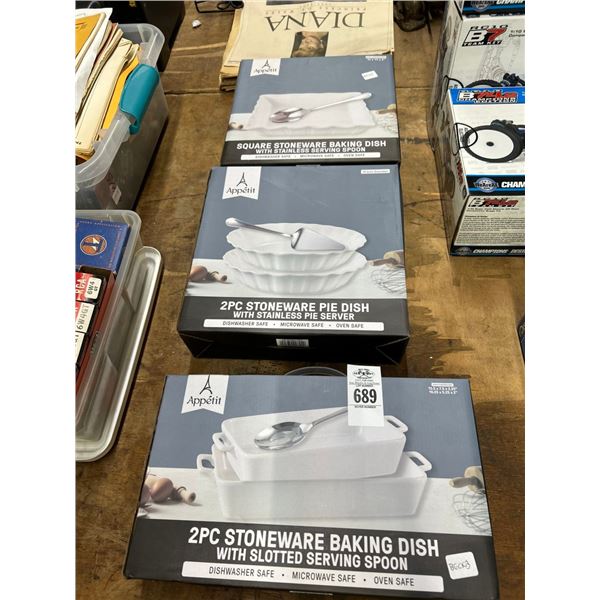Stoneware Baking Dish Set - 3 Boxes