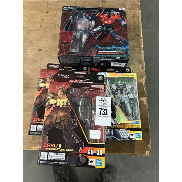 4-Gundam Robot Figurines - 5 X $