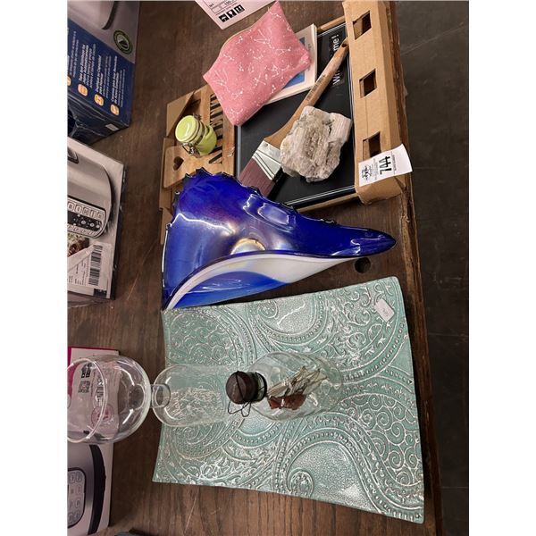 Art Glass Bowl, Specials Board, Decorator Tray, Ship In Bottle