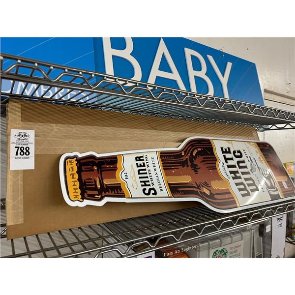 10-Shiner White Wing Bottle Advertising Tins - 10 X $