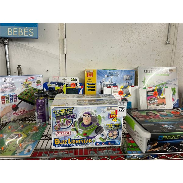 Model Airplanes, Jigsaw Puzzles, Sketch, Buzz Lightyear, Asst. Activities - Top Shelf