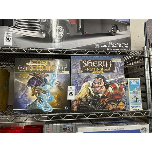 3-Cosmic Encounter/Sheriff of Nottingham/Penguin Life - 3 X $