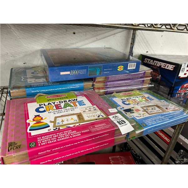 11-Melissa/Doug Play Draw/Create Activity Set/Puzzle - 11 X $