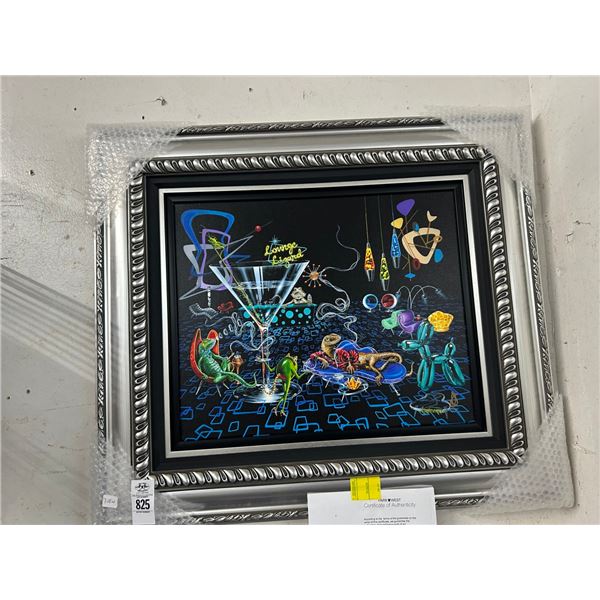 Framed Wall Art Party Animals by Gordard Original COA - Appraisal In Office