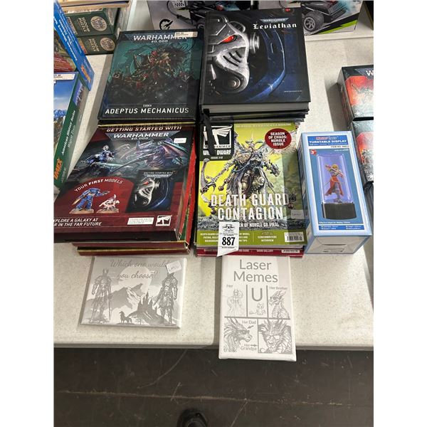 Warrior Hammer Game Accessory, Books, Wall Art, Turntable Display