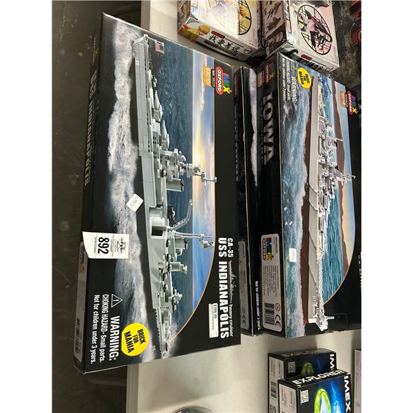 3-Oxford Indi/Missouri/Iowa Battleship Models - 3 X $