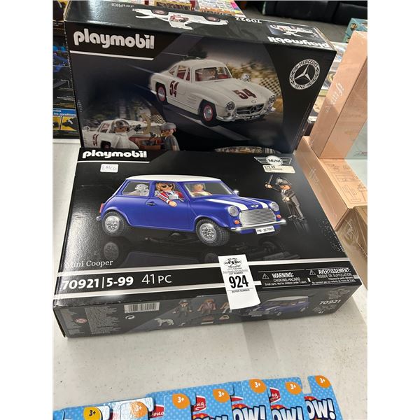2-Playmobile Mercedes Goldwing/Mini Cooper - 2  X $