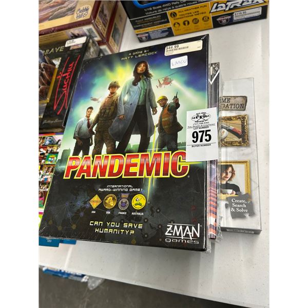 3-Pandemic/Unlock/Art of Murder Games - 3 X $
