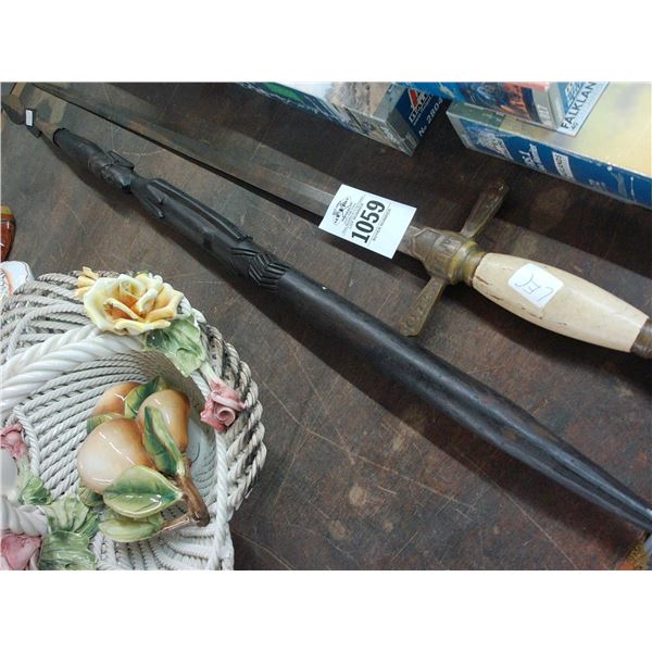 Swords and Carved Spears