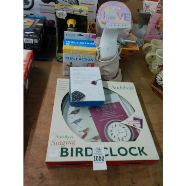 Bird Clock, Fountain Filter, Vac, Home Goods