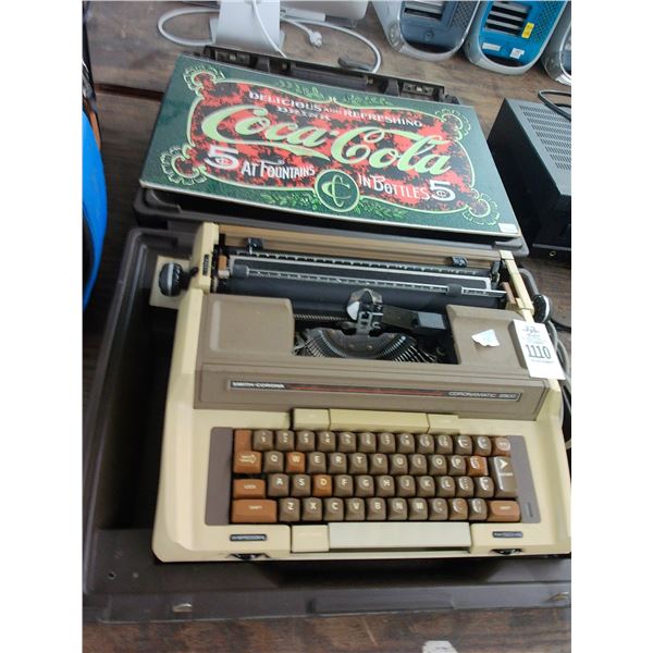 Smith Corona Vintage Typewriter, Coca Cola Advertising Sign