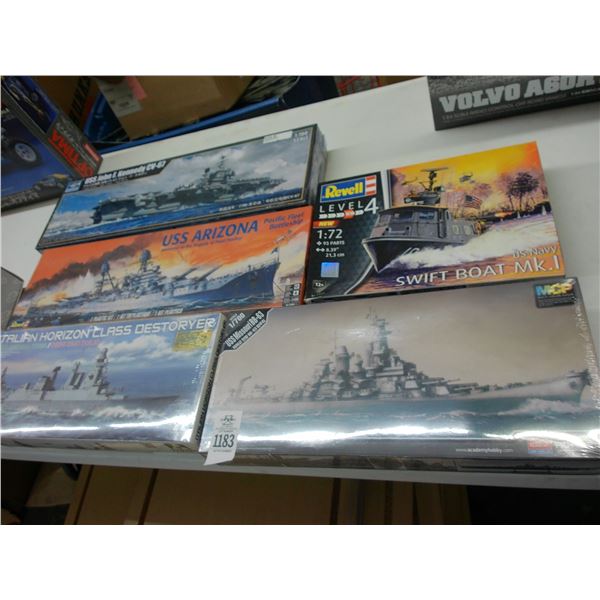 5-War Ship Model - 5 X $