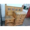 Image 1 : Full Wooden Headboard/Dresser/Nightstand Set