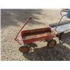 Image 2 : Red Metal Wagon and Metal Cart