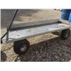 Image 5 : Red Metal Wagon and Metal Cart