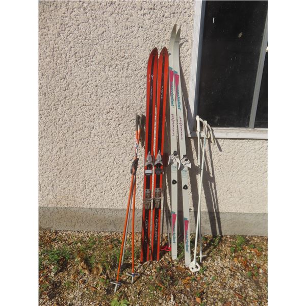 2 Sets Skiis and Poles