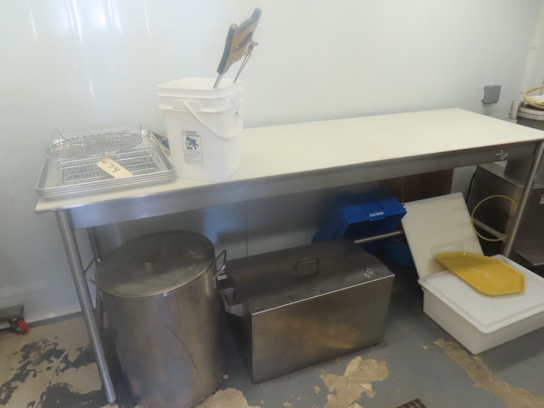 Component Stuffing Table Stainless Steel Framed Commercial Combo Stuffing Table 38x96x28 Deep