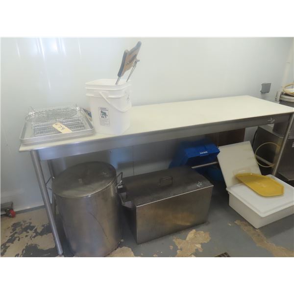 Stainless Steel Framed Commercial Combo Stuffing Table 38x96x28 Deep