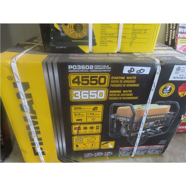 New Firman Portable Generator P03602