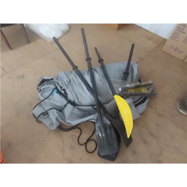 3 Man Raft and 5 Paddles