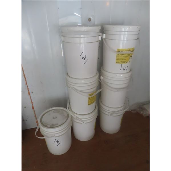 7 5 Gallon Pails Dry Powedered Eggs