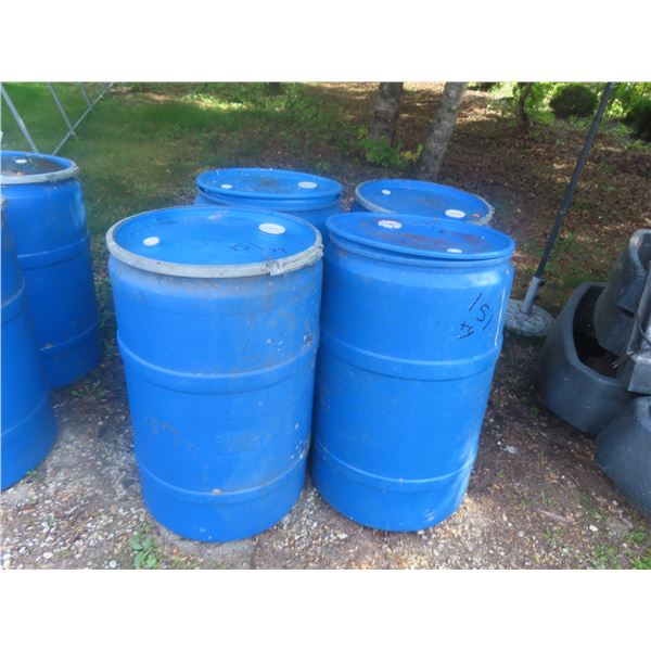 4 Poly Barrels with Lids Food Grade