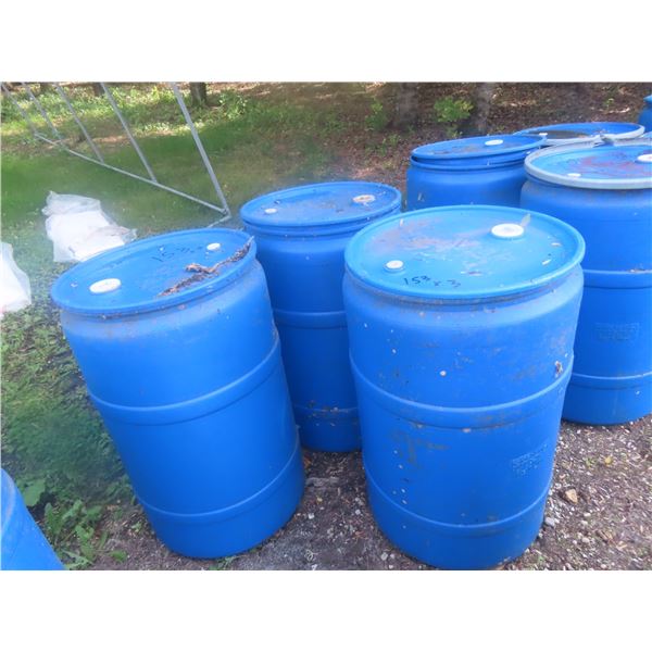 3 Poly Barrels with Lids Food Grade