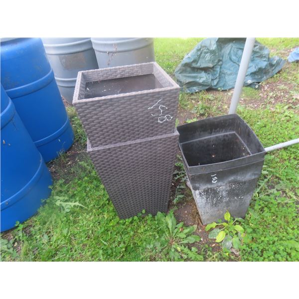 4 Garden Pots Largest 22x15x15