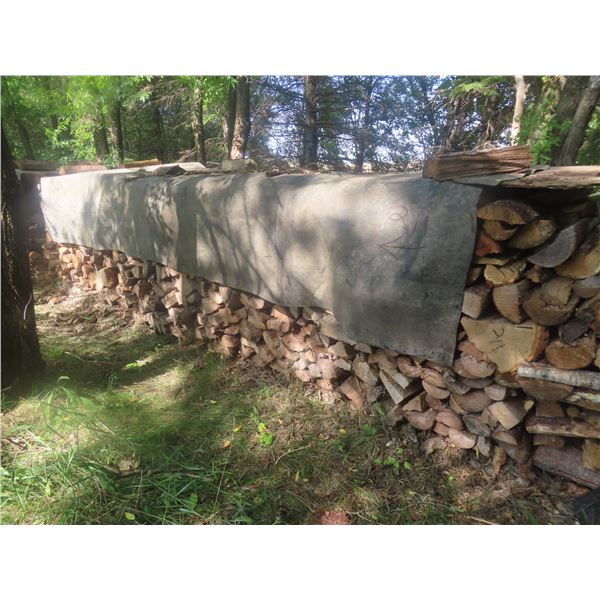 FireWood Oak and Tamarac Covered with Rubber Tarp 4x4x17