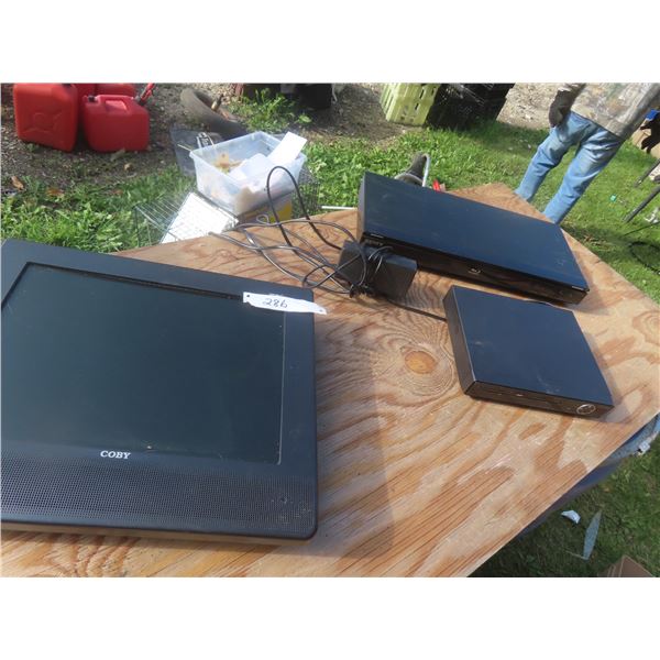 Silvania DVD Player Sony Blue Ray Player and Monitor
