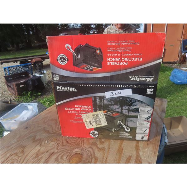 New Master Lock 2000lb 12V Winch 