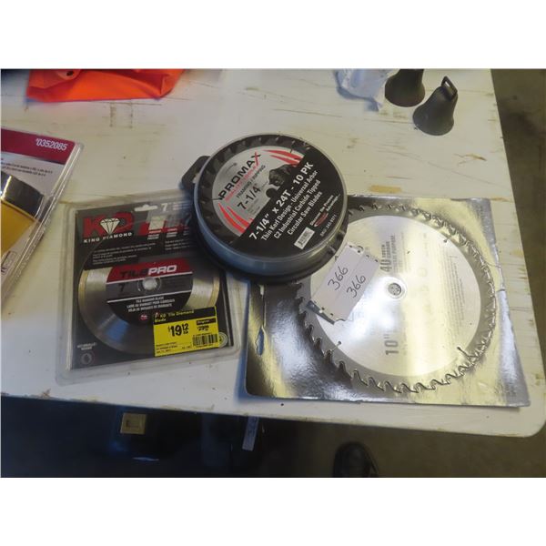 New Saw Blades 10'', 7 1/4 '', 7''