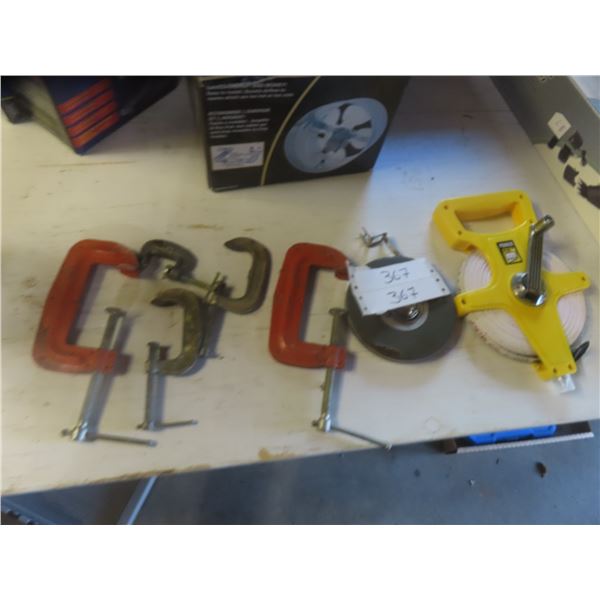 C Clamps and Tape Measure