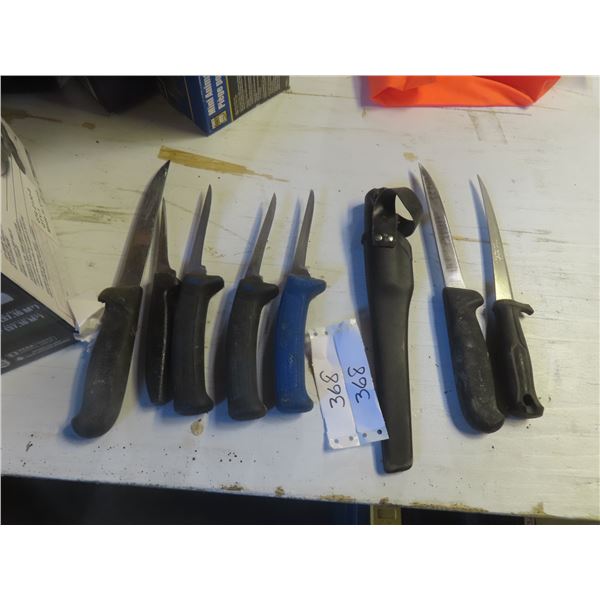 8 Knives (one with Sheath)