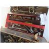 Image 4 : Tool Boxes with Pipe Wrench, Drill Bits, Idole Saws, Mallet, Pliers 