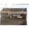Image 2 : 2 Metal Tool Boxes 1/2'' Drive Ratchets Sockets Punches Cresent Wrenches Screwdrivers