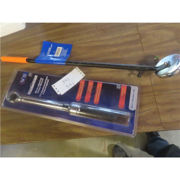 New Mastercraft 3/8'' Drive Torque Wrench and Magnet 