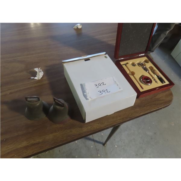 Open End Brass Bells and 2 Bar/Wine Sets
