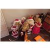 Image 1 : 8 Christmas Figures, Santas, Angels, Tallest 25" 
