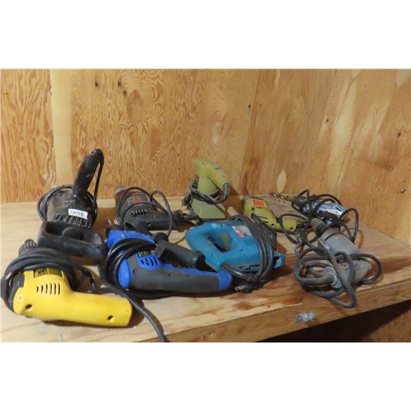 Power Tools: Drywall, Screw Gun, 3/8" Hammer Drill, Jig Saw, Sander