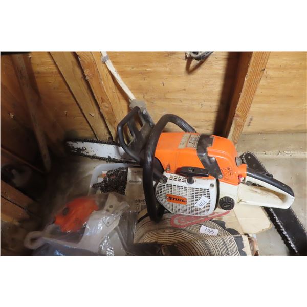 2003 Stihl Gas Chain Saw- Working Has Crack In Fuel Tank 