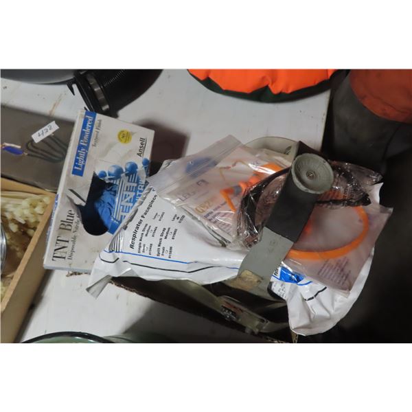 Face Shield, Ear Plugs, Respirator, Safety Glasses