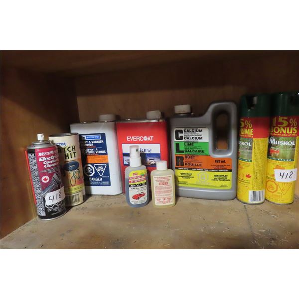 Aceton, CRL. Musk Oil, Contact Cleaner, Varsol