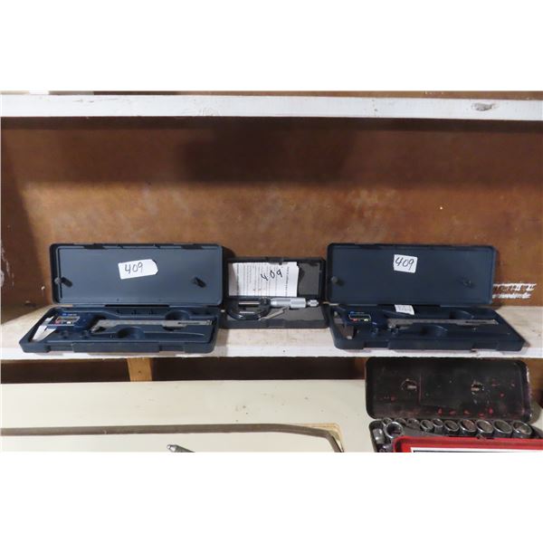 2 Veneer Calipers + Micrometre